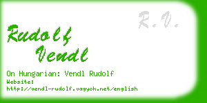 rudolf vendl business card